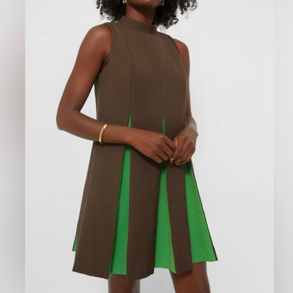 Tuckernuck Brown and Green Mini Dress
